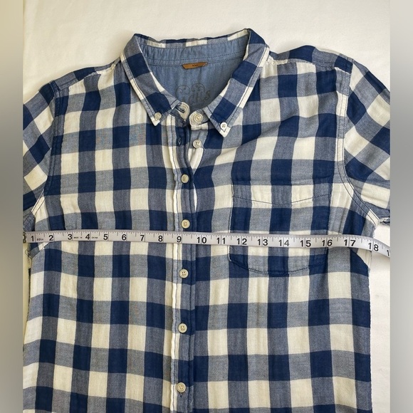 JACHS Girlfriend Mae Light Flannel Plaid Button Down Shirt Size Medium - Picture 7 of 8